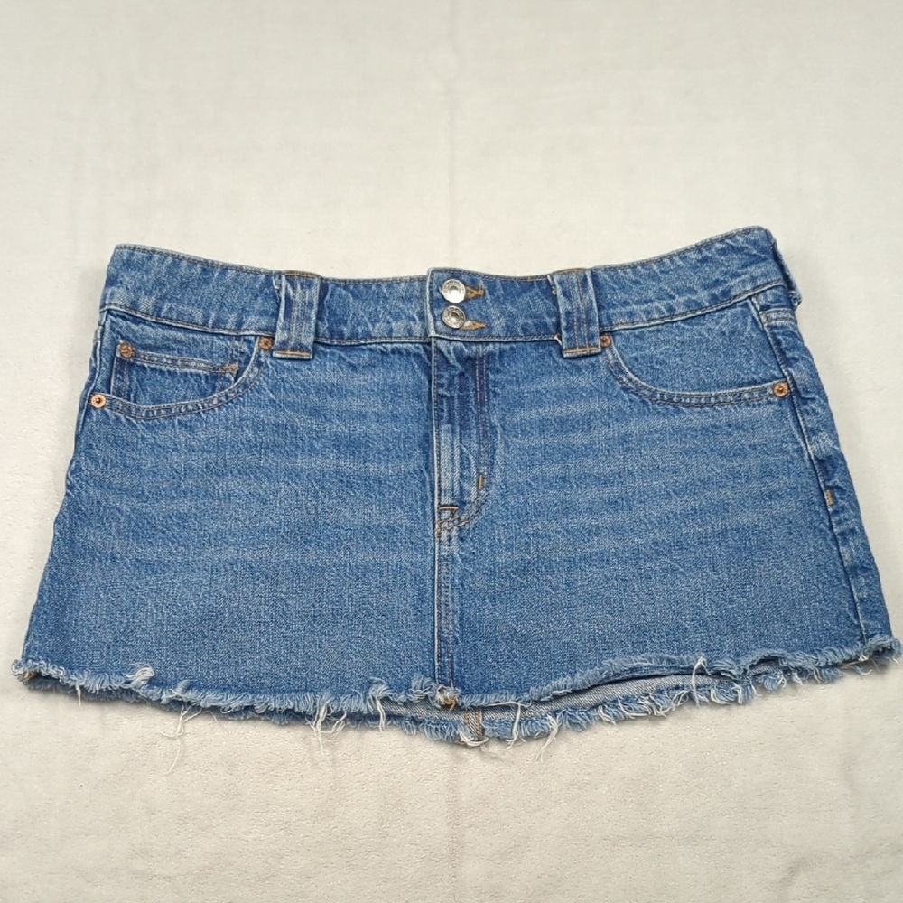 American Eagle 100% Cotton Denim Mini Skirt Women's Size 12